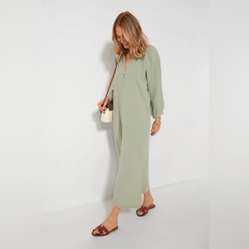Tuckernuck Green Gauze Heidi Dress (Pomander Place)